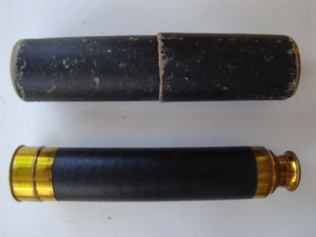 A fine French three-draw telescope circa 1895